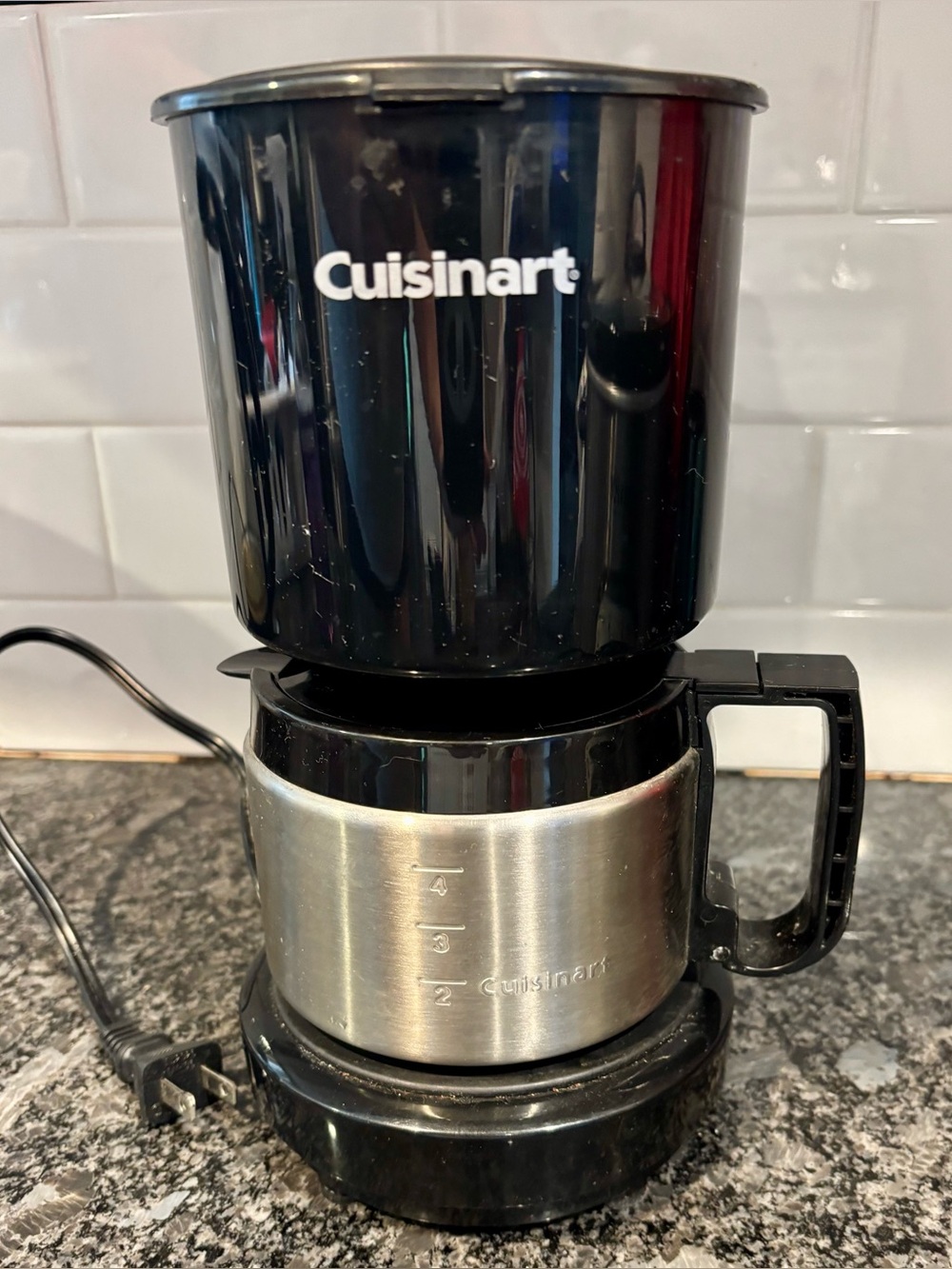 Cuisinart DCC-450 4 Cup Coffee Maker Black Stainless Steel Carafe Tested